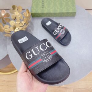 Alternative view of Gucci Men's Logo Rubber Slide With Web Black For Men 522887