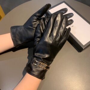 Alternative view of Gucci Gloves With Signature Double G Motif In Black