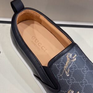 Alternative view of Gucci Men's Ace GG Supreme Slip-On With Tigers Printed Black For Men 407362 G0K10 1101