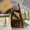 Gucci Horsebit 1955 GG Mini Bag Brown For Women, Women's Bags 8in/21cm GG