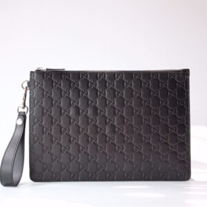 Gucci Microguccissima Pouch Black For Men, Men's Pouch 12in/31cm GG