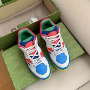 Alternative view of Gucci Men's Basket Sneaker White Pink And Blue For Men 661311 2SH80 9063