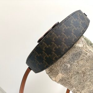 Alternative view of Celine Besace In Triomphe Canvas Bag Brown For Women 9in/23cm