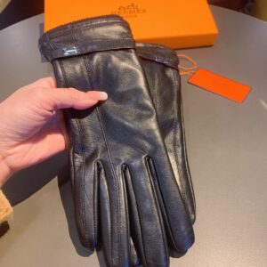 Alternative view of Hermes Soya Gloves In Black