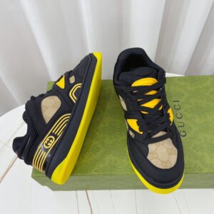 Alternative view of Gucci Men’s GG Basket Sneaker Black And Yellow For Men 661311