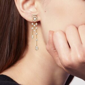 Alternative view of Chanel Eternal N°5 Transformable Earrings Beige Gold For Women J12903