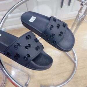Alternative view of Gucci Men's Rubber GG Slide Sandals Black For Men ‎573922 JDR00 1000