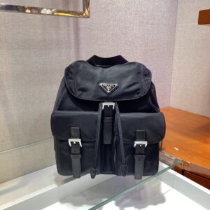 Alternative view of Prada Small Re-Nylon Backpack Black For Women, Women's Bags 11in/28cm 1BZ677_RV44_F0002_V_OOO