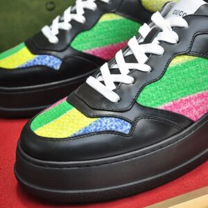 Alternative view of Gucci Men's Sneaker With Multicolored Stripes Black For Men ‎669582