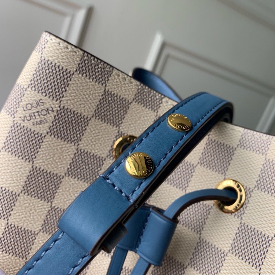 Louis Vuitton NeoNoe MM Bucket Bag Damier Azur Canvas Bleuet Blue For Women, Women’s Handbags, Shoulder And Crossbody Bags 10.2in/26cm LV N40153