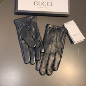 Alternative view of Gucci Gloves With Signature Double G Motif In Black