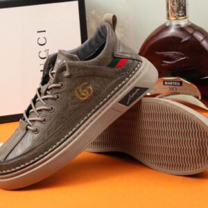 Alternative view of Gucci Men's Sneakers With Logo GG Gold Web Brown For Men