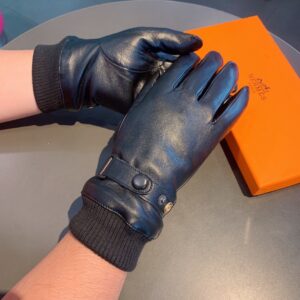 Alternative view of Hermes Soya Gloves In Black