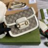 Gucci Horsebit 1955 GG Mini Bag White For Women, Women's Bags 8in/21cm GG - Image 2