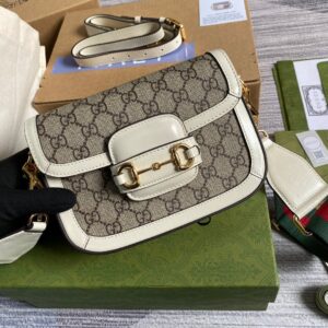 Alternative view of Gucci Horsebit 1955 GG Mini Bag White For Women, Women's Bags 8in/21cm GG