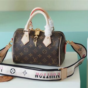 Alternative view of Louis Vuitton Speedy Bandouliere 20 Top Handle Bag 7.9in/ 20cm Black Monogram Canvas Gold Hardware For Women M46234