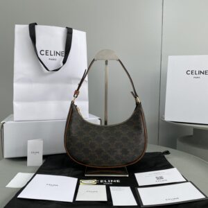 Alternative view of Celine Ava Bag In Triomphe Canvas Brown For Women 9in/23.5cm 193952BZJ.04LU