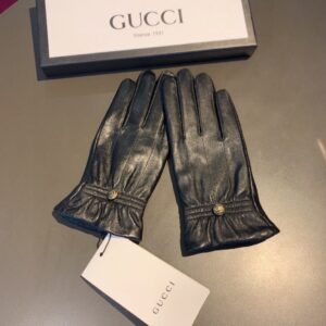 Alternative view of Gucci Gloves With Signature Double G Motif In Black