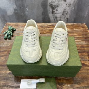 Alternative view of Gucci Men's Rhyton Sneaker With Strawberry Print Ivory White For Men ‎‎703814 DRW00 9522