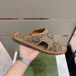 Alternative view of Gucci Men's Maxi GG Supreme Slide Sandal Brown And Beige For Men ‎624879