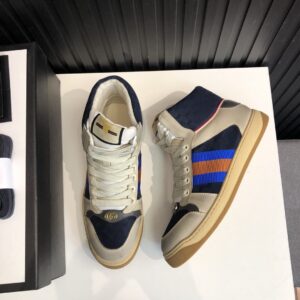 Alternative view of Gucci Men's GG Screener Distressed High Top Off-White Blue For Men 563730
