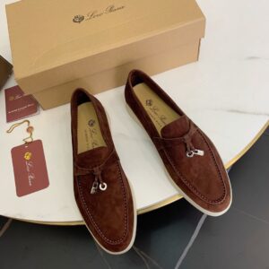 Alternative view of Loro Piana Summer Charms Walk Loafers Chocolate For Women - FAE5444 H026