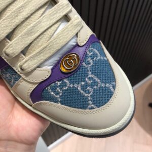 Alternative view of Gucci Men's Screener Low-Top Blue GG Lamé For Men 577684 2C830 4690