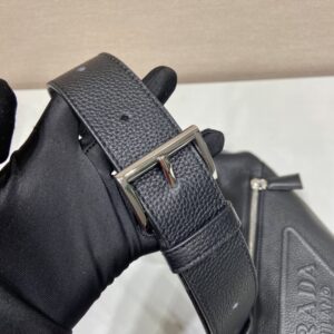 Alternative view of Prada Crossbody Bag 12.6in/ 32cm Black Silver Hardware 2VZ098_2BBE_F0002_V_OLO