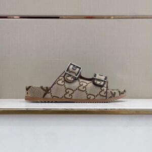 Alternative view of Gucci Men's Maxi GG Slide Sandal With Straps Beige And Ebony For Men 658020 2HK60