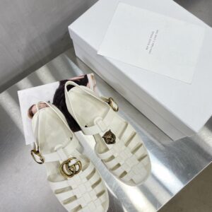 Alternative view of Gucci Men's Rubber Buckle Strap Sandal White For Men 463463
