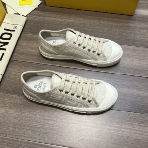 Alternative view of Fendi FD Domino Fabric Low-Tops Sneakers White For Men 7E1553AK1PF1GQF