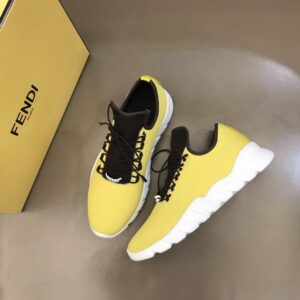 Alternative view of Fendi FD Faster Trainers Yellow For Men