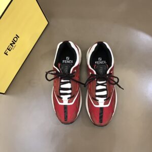 Alternative view of Fendi FD Faster Trainers Sneakers Burgundy For Men 7E1555AKX6F1ICI