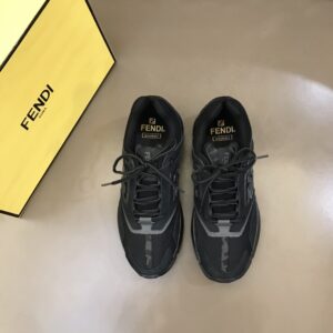 Alternative view of Fendi FD Faster Trainers Sneakers Black And White For Men 7E1555AKX6F1ICG