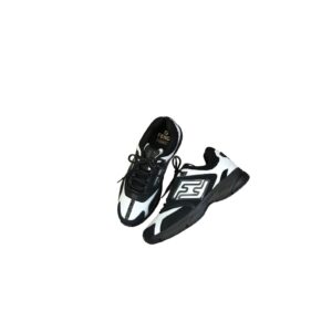 Fendi FD Faster Trainers Sneakers Black And White For Men