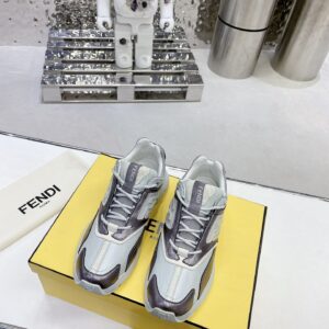 Alternative view of Fendi FD Fendi Faster Low-Tops Sneakers Grey For Men 7E1555AKX4F1ICJ