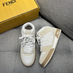 Alternative view of Fendi FD Fendi Match Lace-Up High-Tops Sneakers White For Men 8E8358AHH2F1FHS