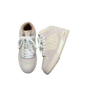 Fendi FD Fendi Match Lace-Up High-Tops Sneakers Pink For Men