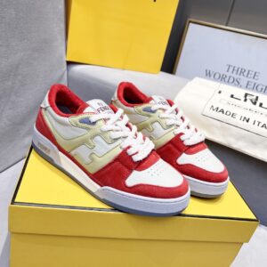 Alternative view of Fendi FD Match Low Tops Sneakers Red For Men 7E1493AI1NF1H1D