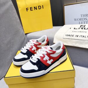 Alternative view of Fendi FD Match Low Tops Sneakers Red And Black For Men