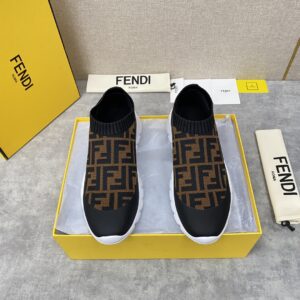 Alternative view of Fendi FD Slip-On Sneakers Brown For Men 7E1254A7MNF17ML