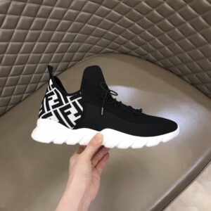 Alternative view of Fendi FD Technical Mesh High-Tops Sneakers White For Men