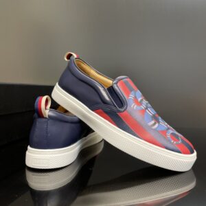 Alternative view of Gucci Men's Kingsnake Print Slip-On Sneaker Blue For Men 407362