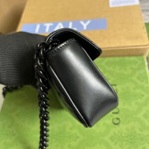 Alternative view of Gucci Marmont Super Mini Bag Black For Women, Women's Bags 6.2in/17cm GG