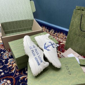 Alternative view of Gucci Men's Rhyton Sneaker With Anchor White Ivory For Men 576052