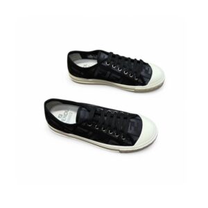 Fendi FD Domino Fabric Low-Tops Sneakers Black For Men