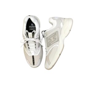 Fendi FD Faster Trainers Sneakers White For Men 7E1555AKX6F1ICF