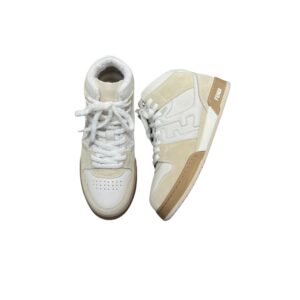 Fendi FD Fendi Match Lace-Up High-Tops Sneakers White For Men 8E8358AHH2F1FHS