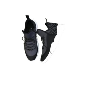 Fendi FD Technical Mesh High-Tops Sneakers Grey For Men