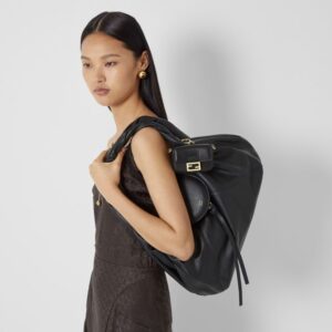 Alternative view of Fendi Spy Shoulder Bag 18.9in/ 48cm Black Gold Hardware For Women 8BR839AYCTF0KUR